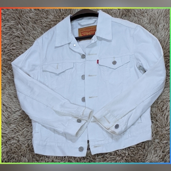 levi STRAUSS Other - LEVI STRAUSS & CO. WHITE DENIM TRUCKER JACKET